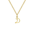 Women's necklace with letter initial pendant and heart d