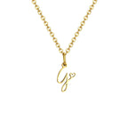 Women's necklace with letter initial pendant and heart g