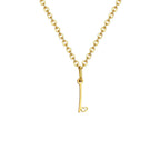 Women's necklace with letter initial pendant and heart i