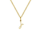 Women's necklace with letter initial pendant and heart j