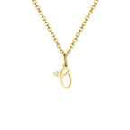Women's necklace with letter initial pendant and heart o