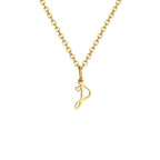 Women's necklace with letter initial pendant and heart d