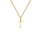 Women's necklace with letter initial pendant and heart t