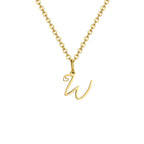 Women's necklace with letter initial pendant and heart w