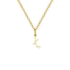 Women's necklace with letter initial pendant and heart x