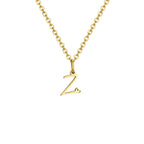 Women's necklace with letter initial pendant and heart z
