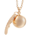 Pregnancy Bola Necklace with Colorful Pendant