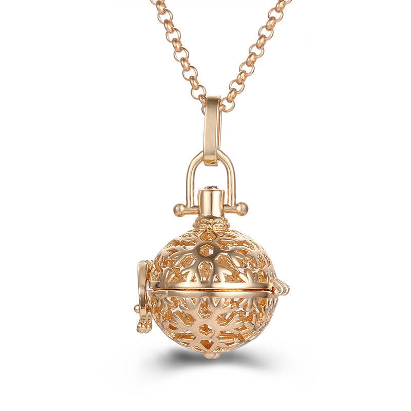 Pregnancy Bola Necklace with Hollow Pendant