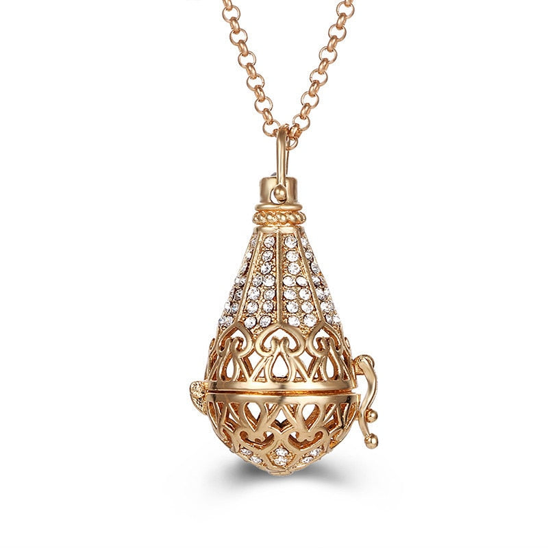 Pregnancy Bola Necklace with Hollow Pendant