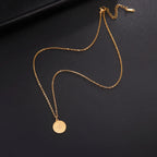 Women's Necklace Compass Pendant Wind Rose Cardinal Gold