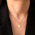 Women's Necklace Compass Pendant Wind Rose Cardinal Gold