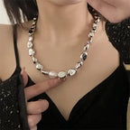 Vintage Style Necklace with Silver Beads