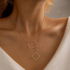 Geometric Necklace for Women Gold