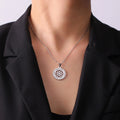 Life Seed Necklace Women's Pendant Flower of Life Silver