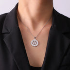 Life Seed Necklace Women's Pendant Flower of Life Silver