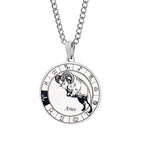 Horoscope Necklace Zodiac Constellations Pendant Silver Aries