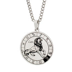 Horoscope Necklace Zodiac Constellations Pendant Silver Leo