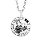 Horoscope Necklace Zodiac Constellations Pendant Silver Scorpio
