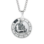 Horoscope Necklace Zodiac Constellations Pendant Silver Aquarius
