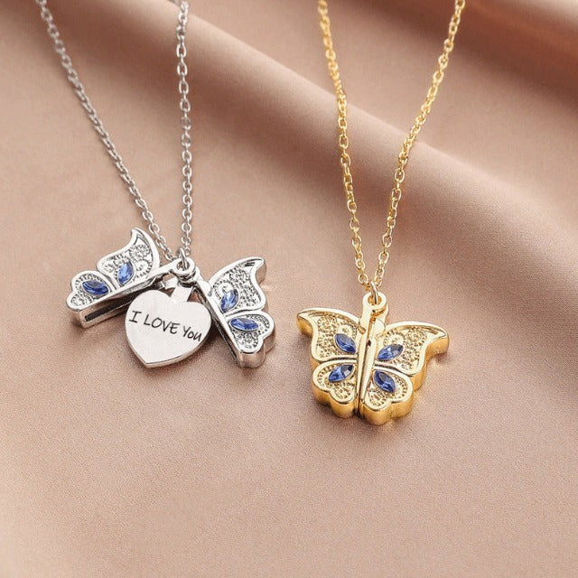 I Love You Butterfly Necklace