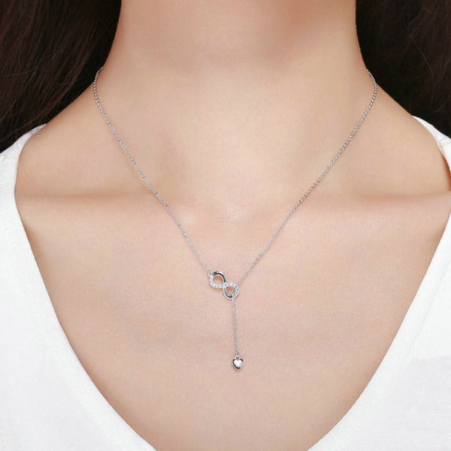 Infinity Pendant Necklace in Silver