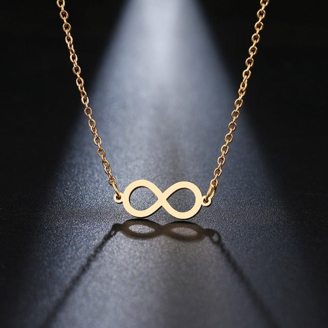Infinity Pendant Necklace for Women gold