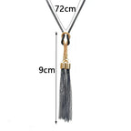 Long necklace with knot pendant for women