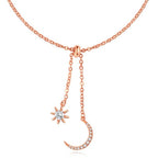 Moon & Sun Necklace Rose Gold
