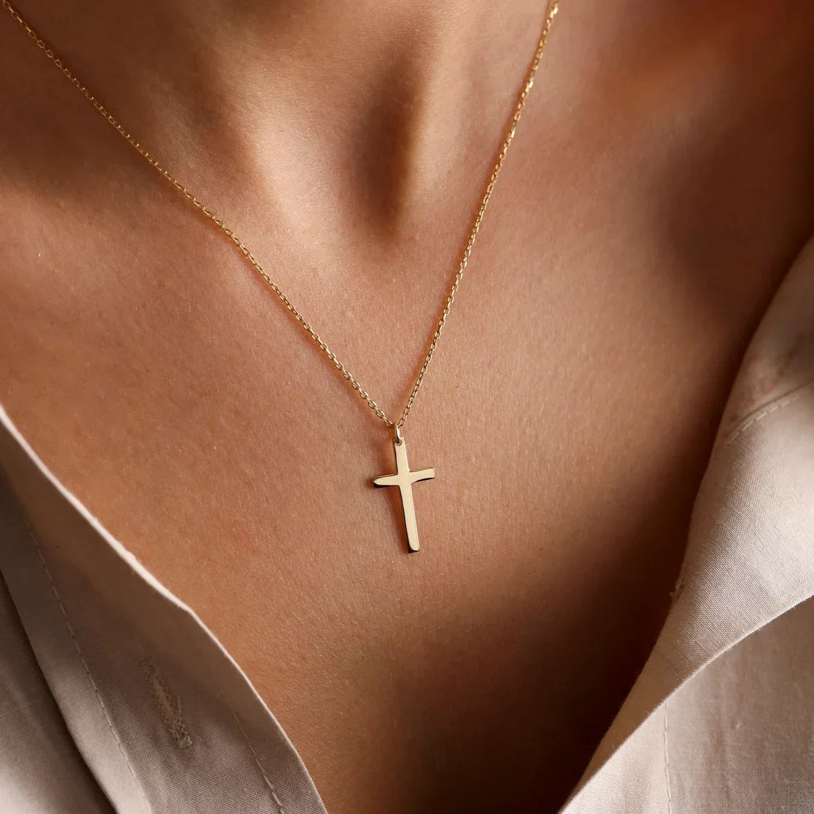 Cross Necklace & Pendant for Women gold