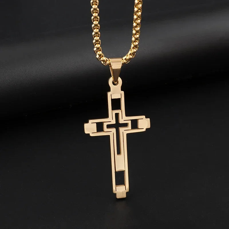 Necklace & Cross Pendant Gold