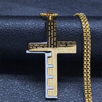 Cross Necklace & Pendant Christian Men’s Gold
