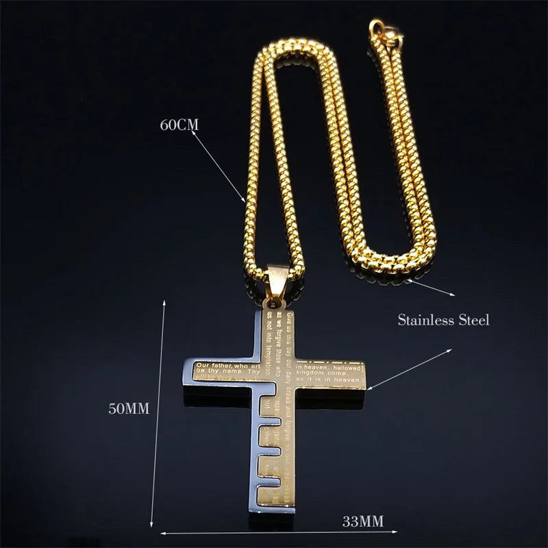 Cross Necklace & Pendant Christian Men’s Christian