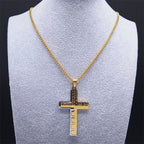 Cross Necklace & Pendant Christian Men’s Gold