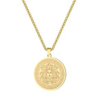 Greek Gorgon Medusa Gold Necklace
