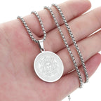 Greek Gorgon Medusa Silver Necklace
