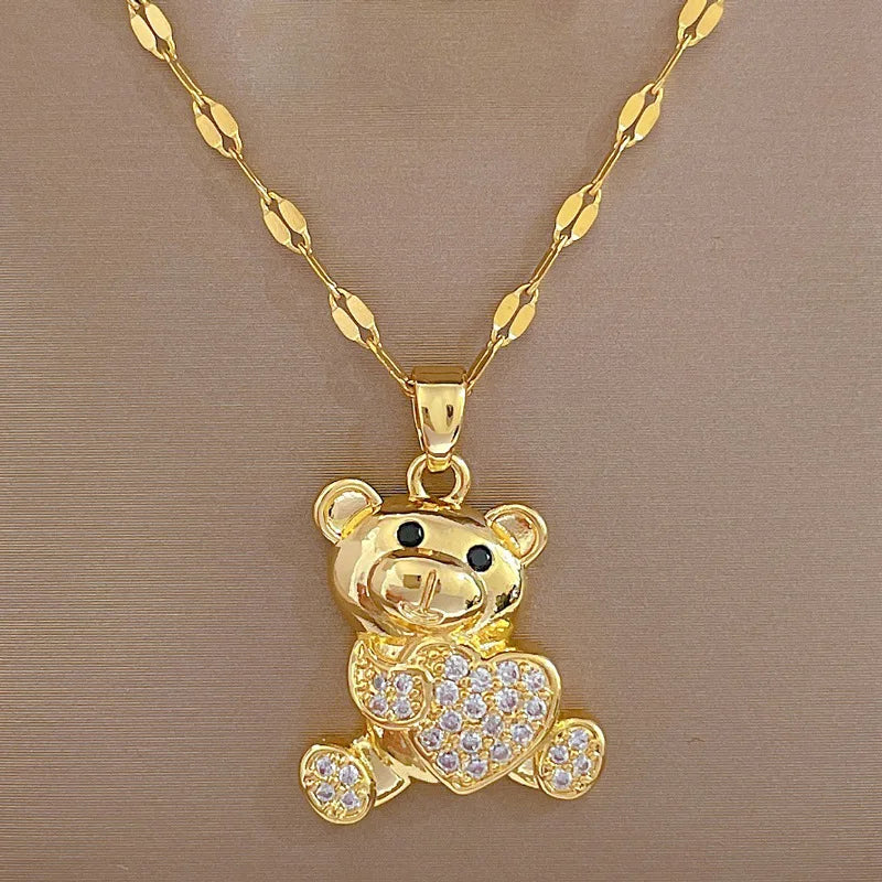 Bear Gold Necklace