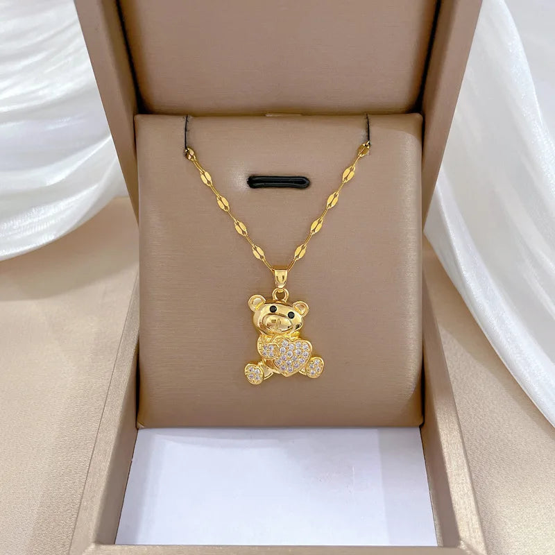 Bear Gold Necklace