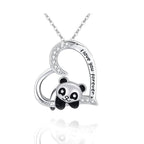 Panda Necklace Silver A