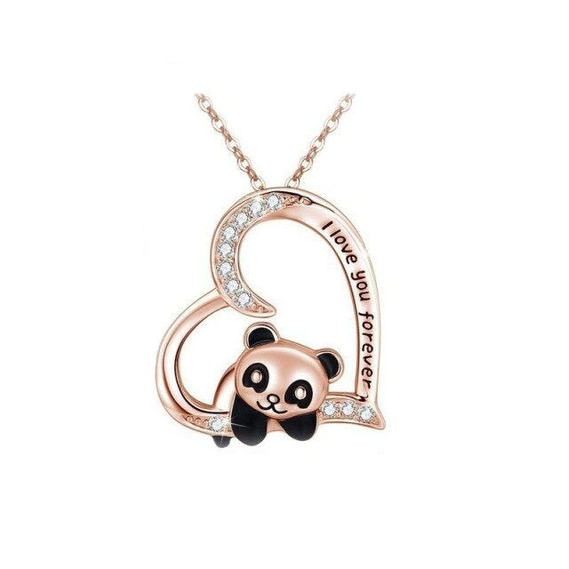 Panda Necklace Rose Gold A