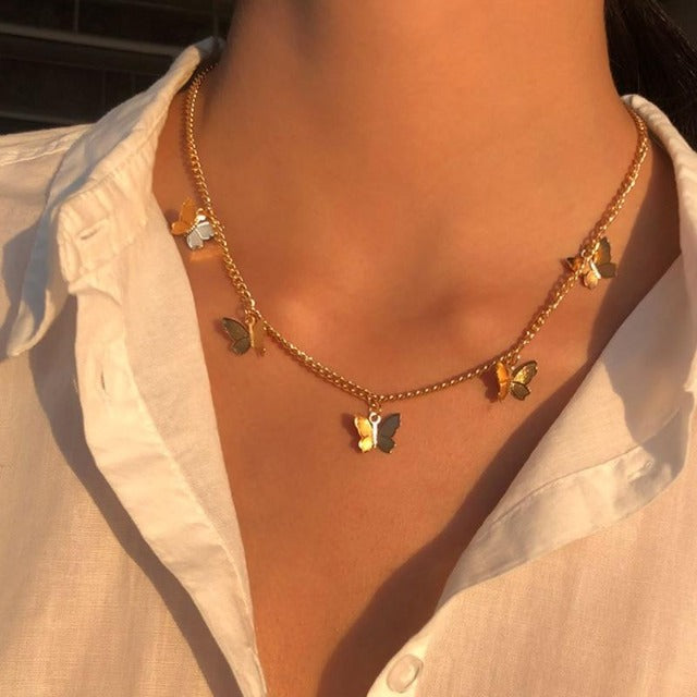 Butterfly Gold Necklace