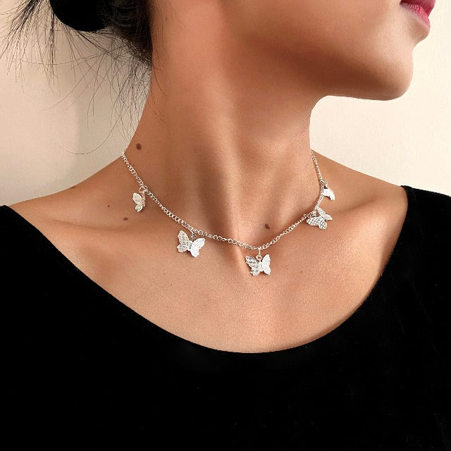 Butterfly Silver Necklace