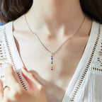 7 Chakras Pendant Necklace Natural Stones Chain Men Women