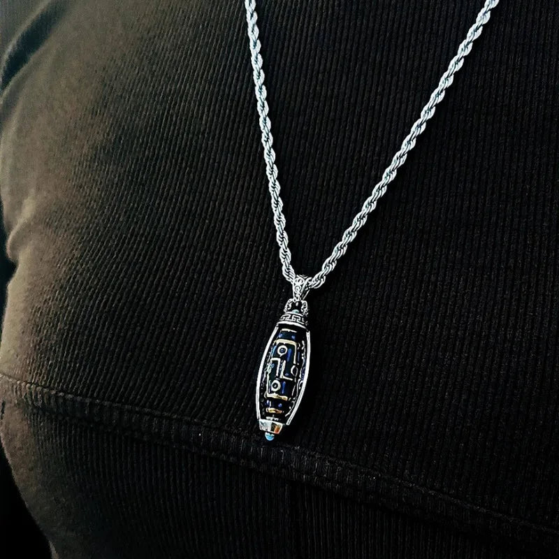Rotating Anti-Stress Pattern Pendant Necklace