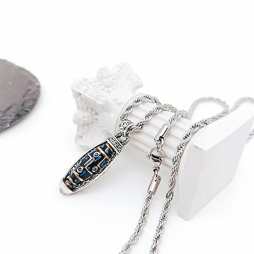 Rotating Anti-Stress Pattern Pendant Necklace