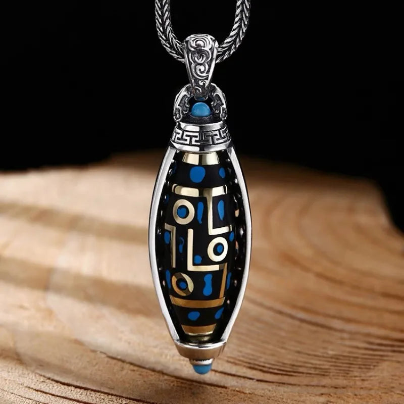 Rotating Anti-Stress Pattern Pendant Necklace