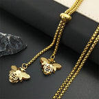 Bee Pendant Necklace Gold