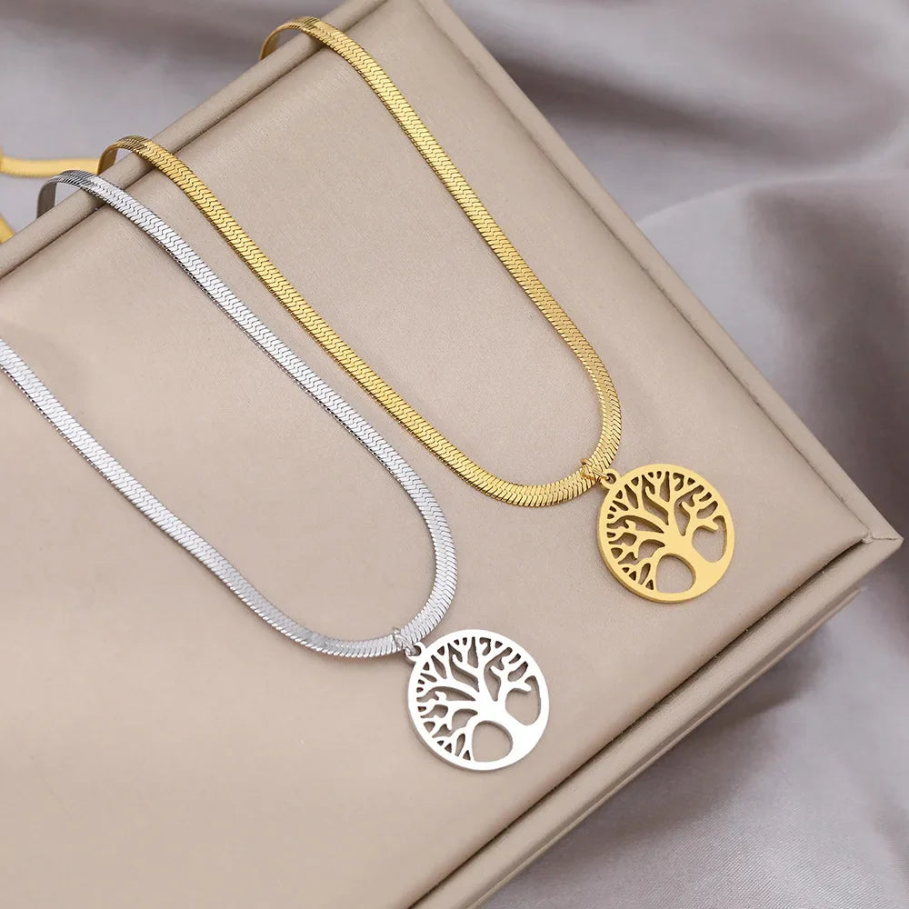 Tree of Life Necklace & Pendant - Women's Tree of Life Chain & Medallion silver