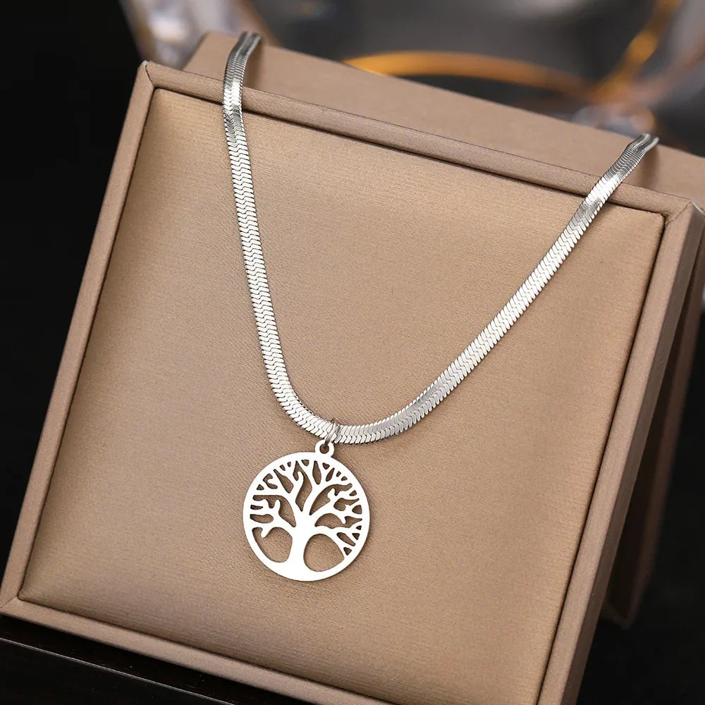 Tree of Life Necklace & Pendant - Women's Tree of Life Chain & Medallion silver