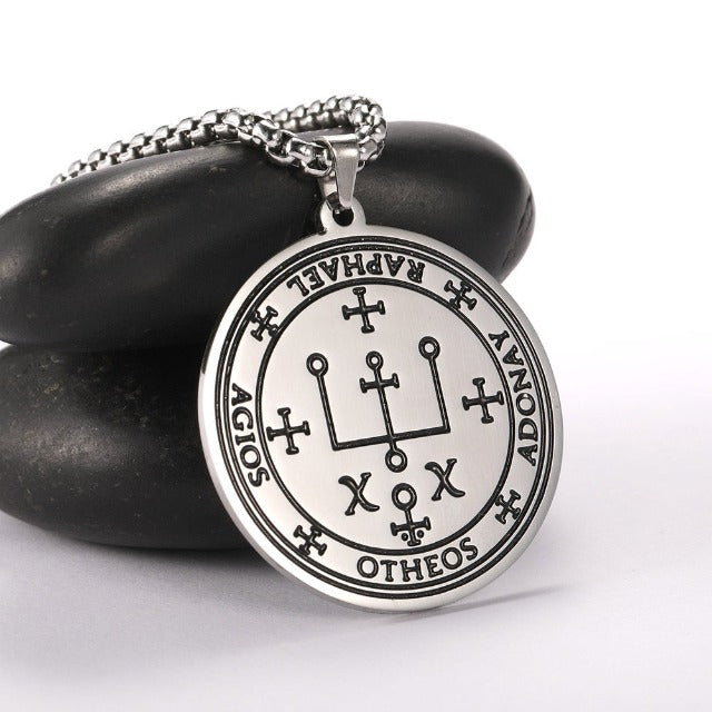 Archangel Silver Pendant Necklace