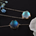 Blue Aurora Borealis Pendant Necklace